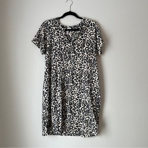 Cable and Gauge Leopard T-shirt Dress